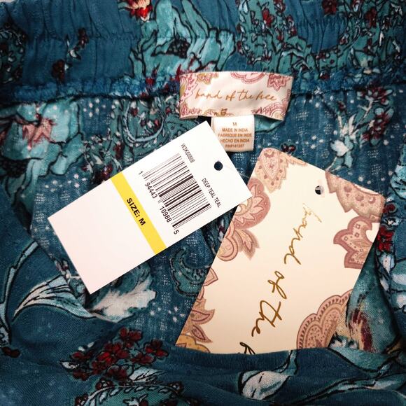 NWT Band of the Free Celene Floral Layered Midi Skirt Sz. M [8-10] Deep Teal - Picture 6 of 9